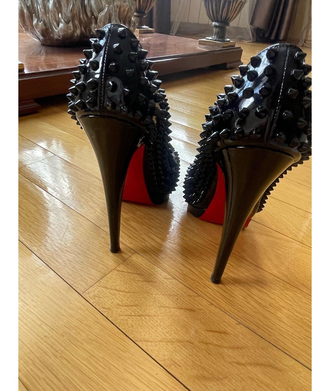 CHRISTIAN LOUBOUTIN Черные туфли из лакированной кожи, фото 4