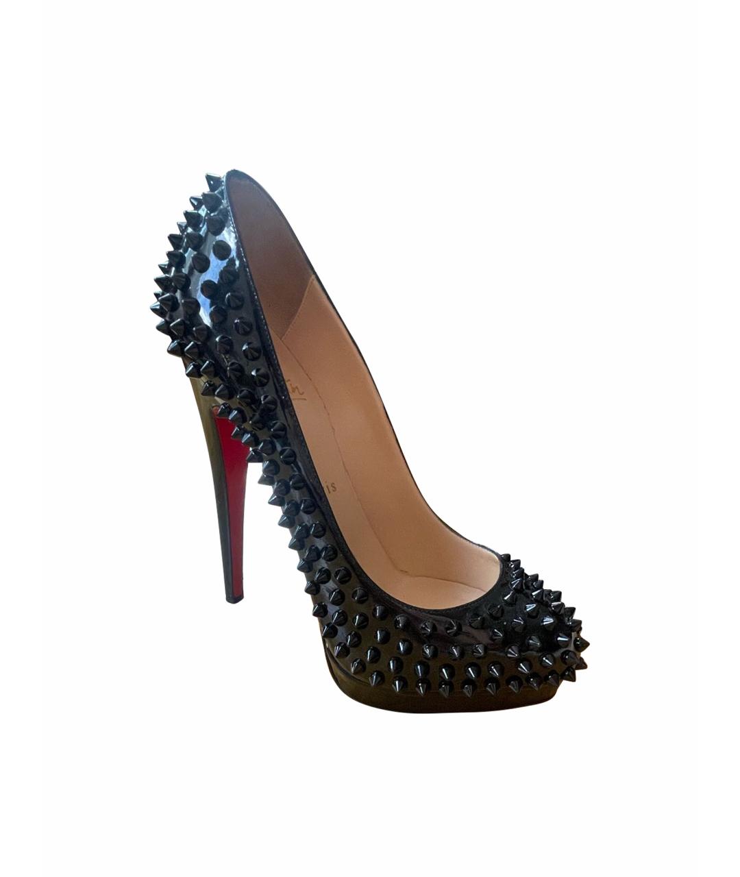 CHRISTIAN LOUBOUTIN Черные туфли из лакированной кожи, фото 1