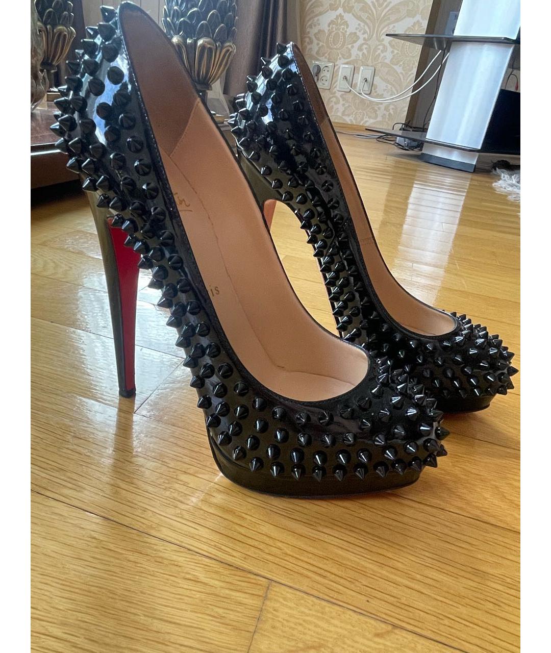 CHRISTIAN LOUBOUTIN Черные туфли из лакированной кожи, фото 3