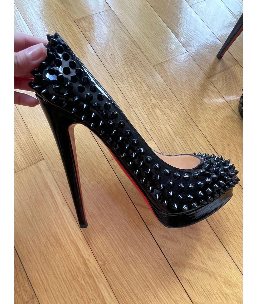 CHRISTIAN LOUBOUTIN Черные туфли из лакированной кожи, фото 8