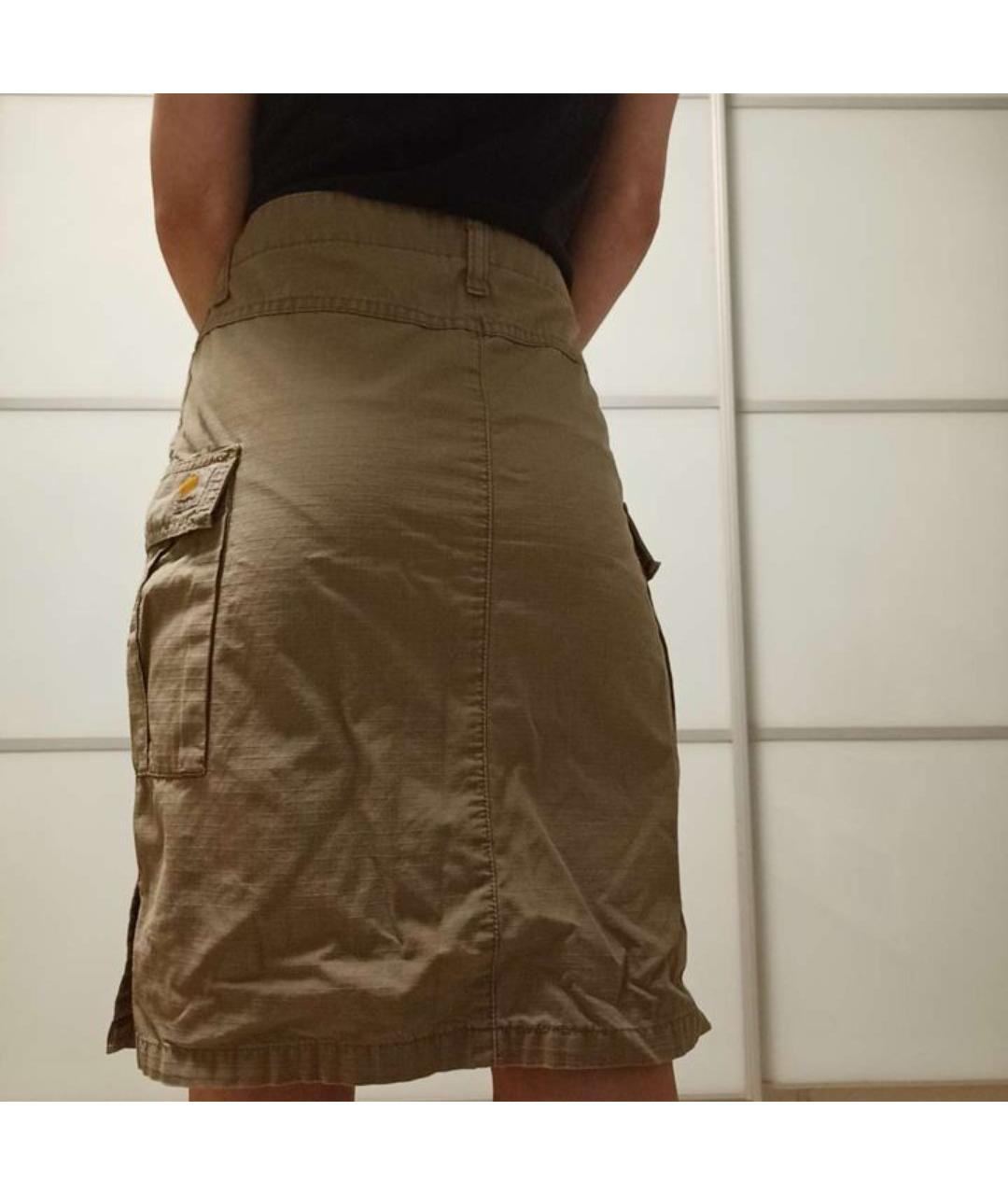 CARHARTT Бежевая хлопковая юбка мини, фото 2