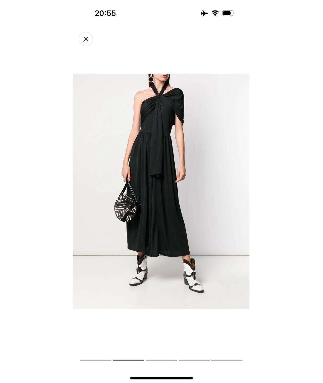 MSGM Черное полиамидовое коктейльное платье, фото 2