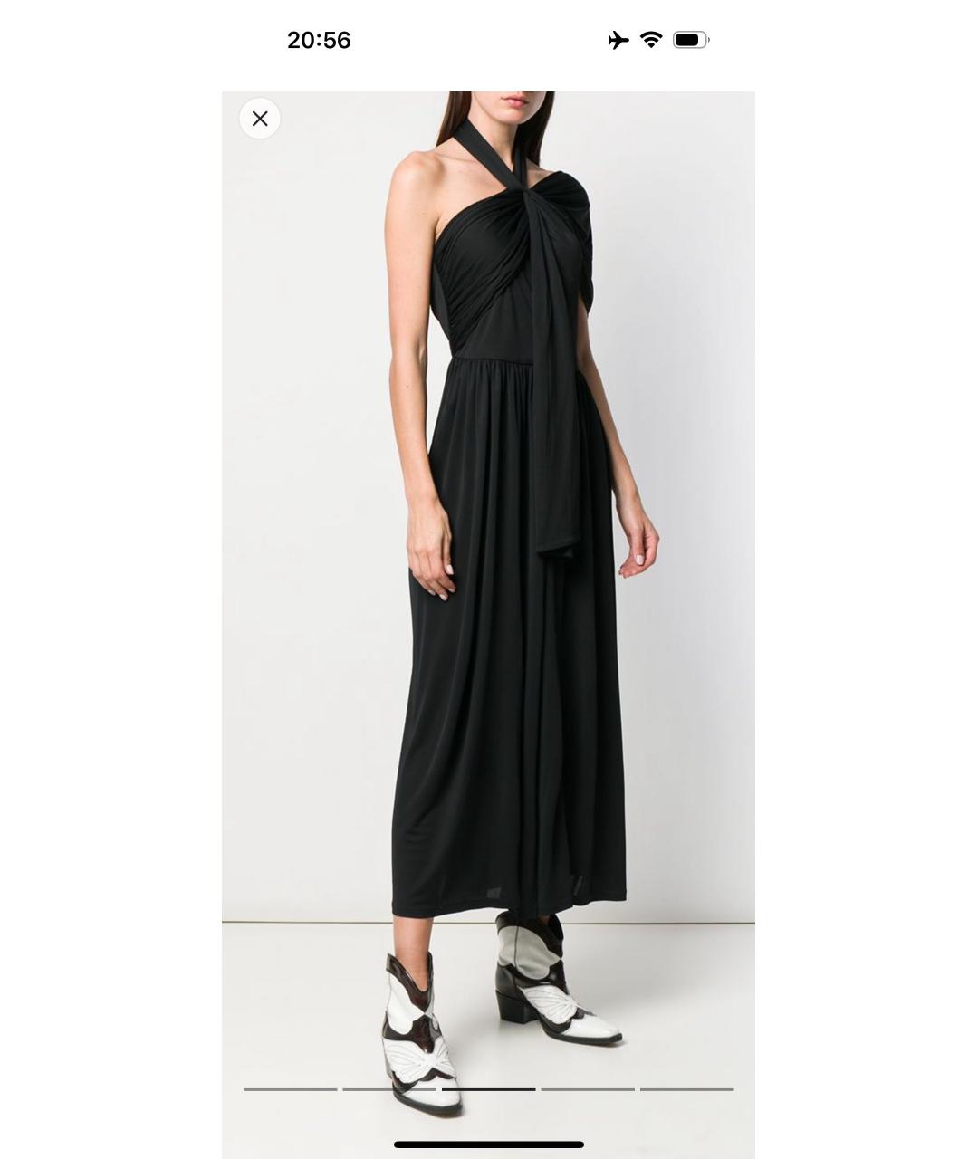 MSGM Черное полиамидовое коктейльное платье, фото 3