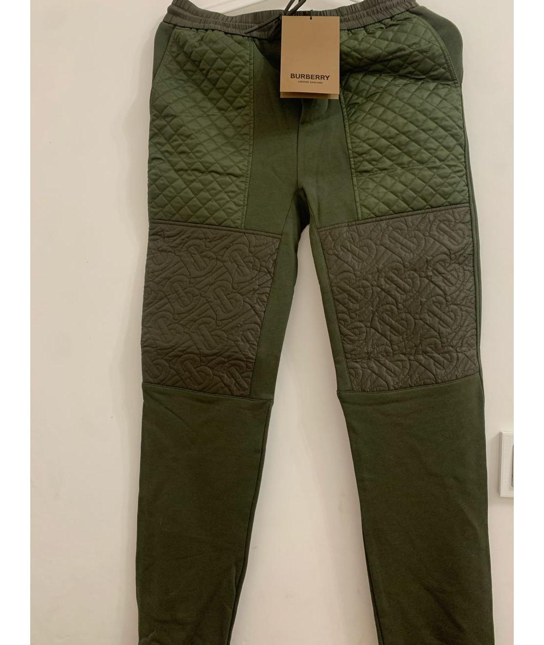 BURBERRY Хаки полиэстеровые брюки и шорты, фото 3