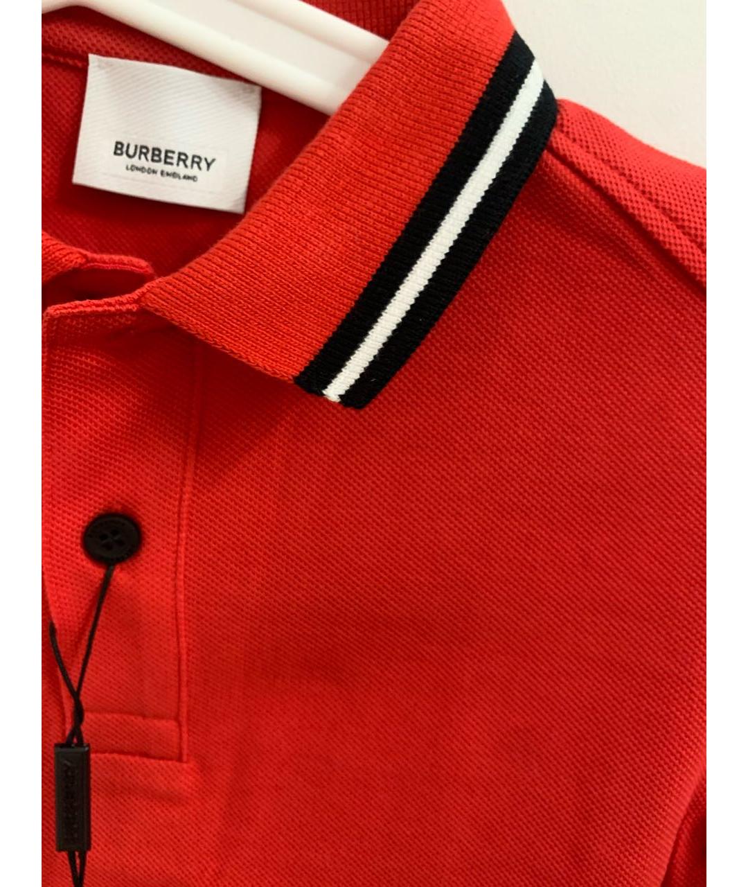 BURBERRY Красный хлопковый детская футболка / топ, фото 4
