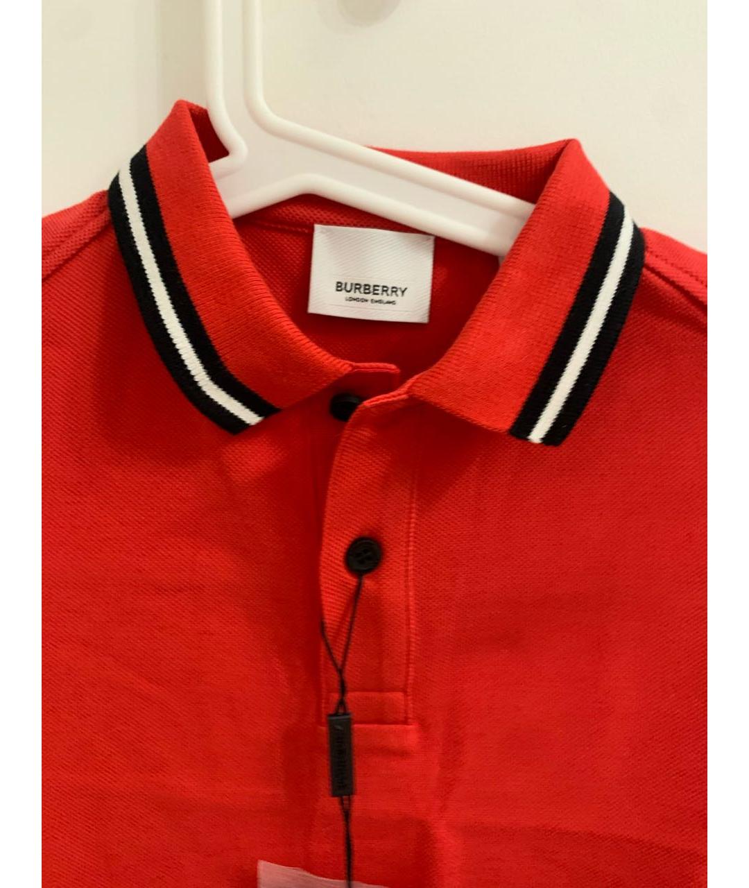 BURBERRY Красный хлопковый детская футболка / топ, фото 3