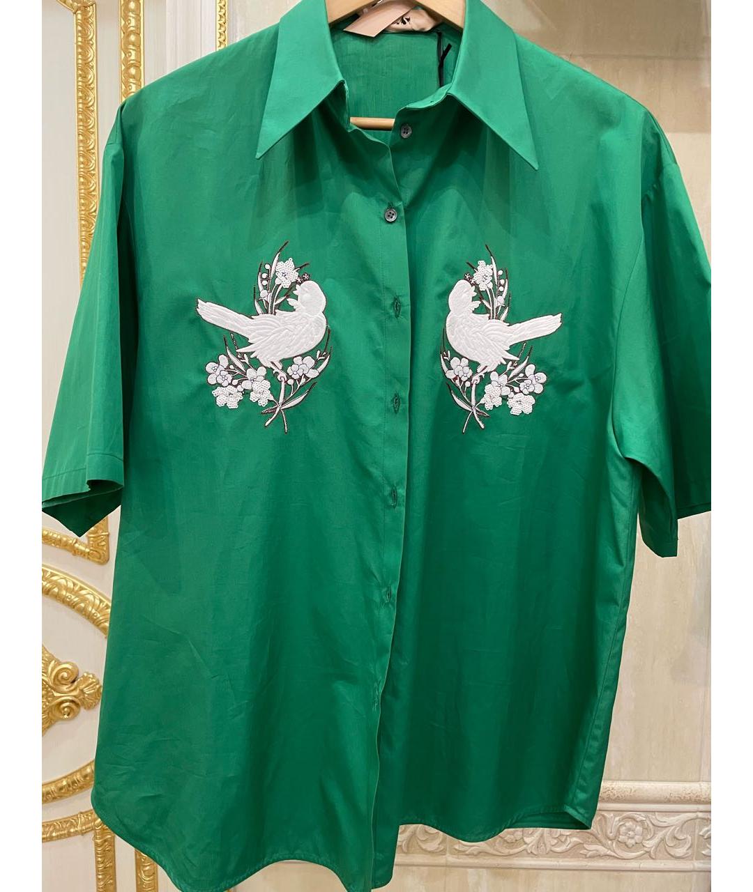 NO. 21 Зеленая хлопковая рубашка, фото 6