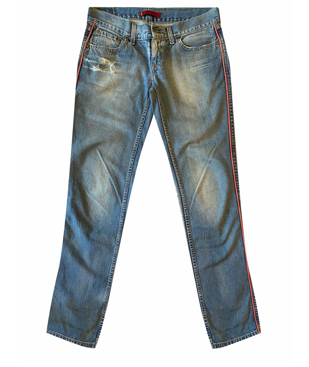 LEVI'S Голубые хлопковые прямые джинсы, фото 1