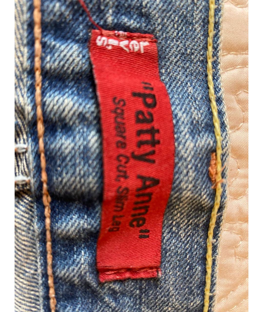 LEVI'S Голубые хлопковые прямые джинсы, фото 3