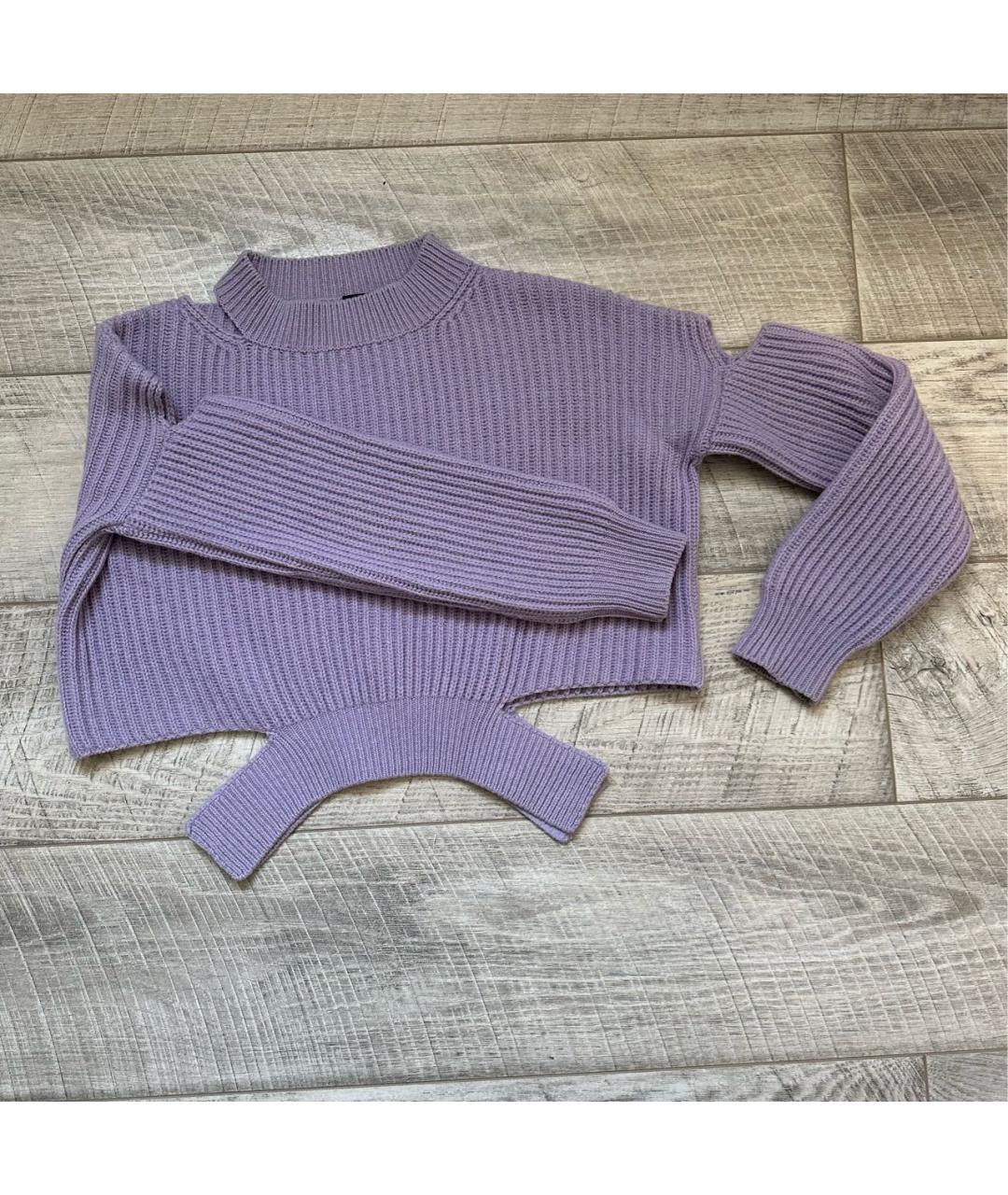 PINKO Фиолетовый шерстяной джемпер / свитер, фото 3