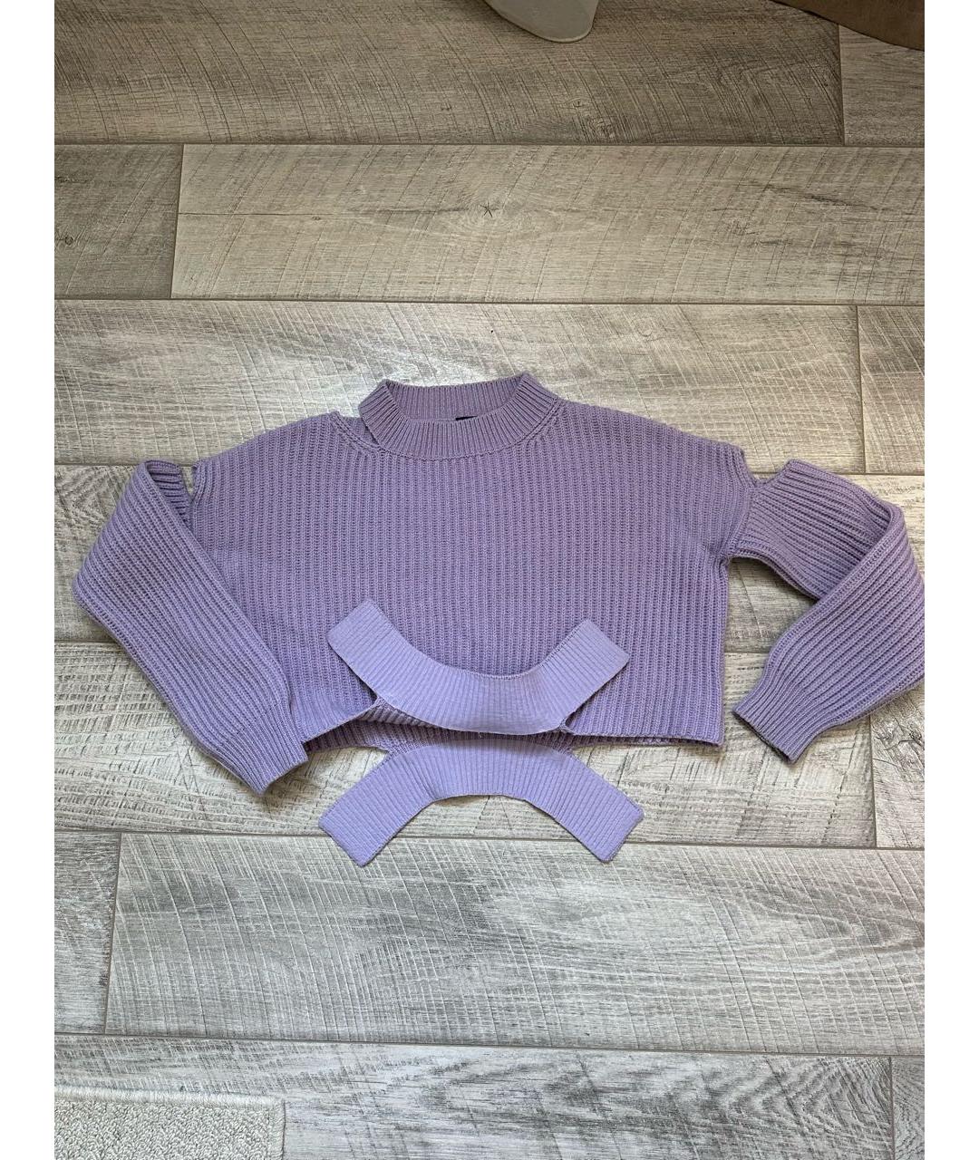 PINKO Фиолетовый шерстяной джемпер / свитер, фото 6