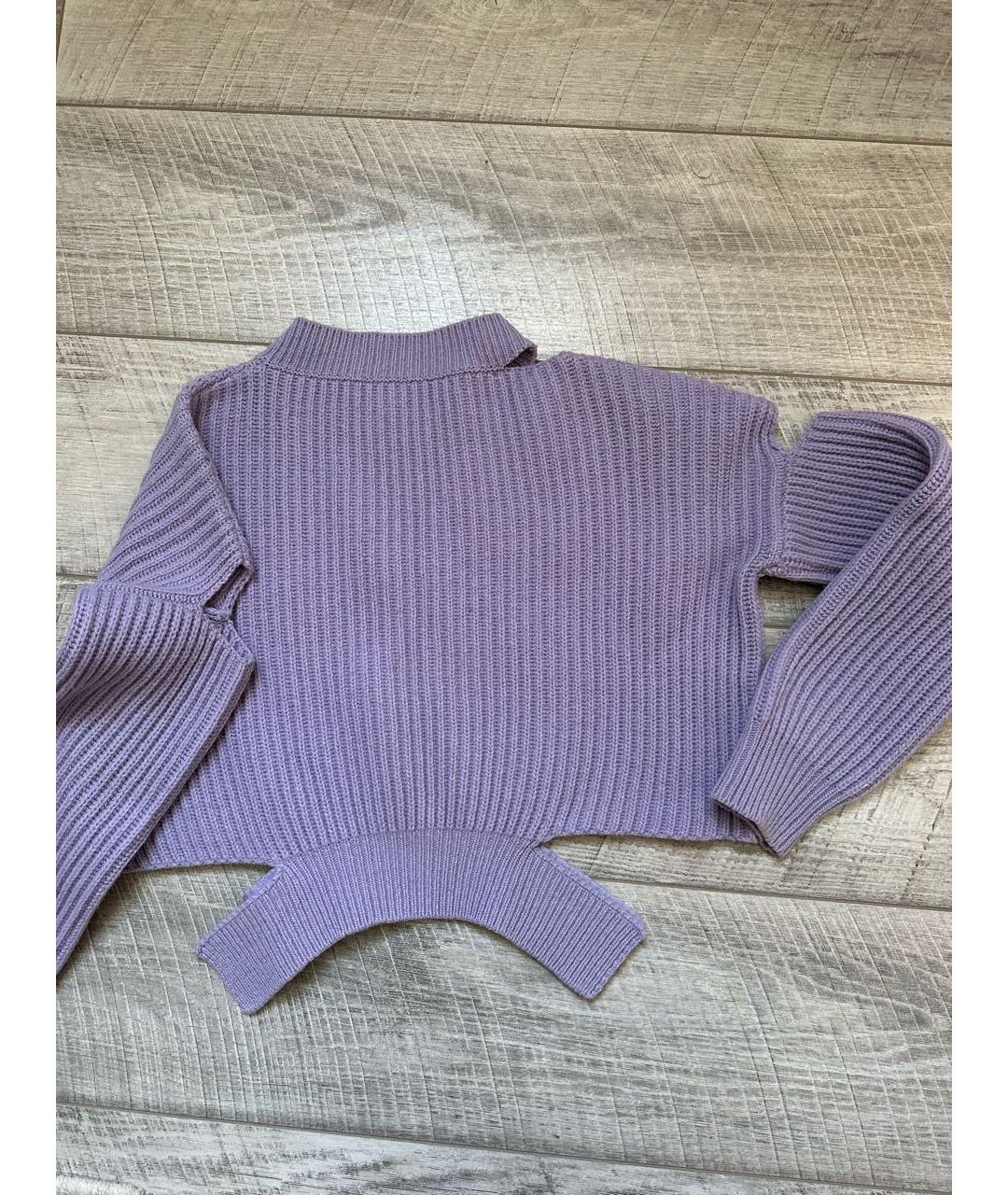 PINKO Фиолетовый шерстяной джемпер / свитер, фото 2