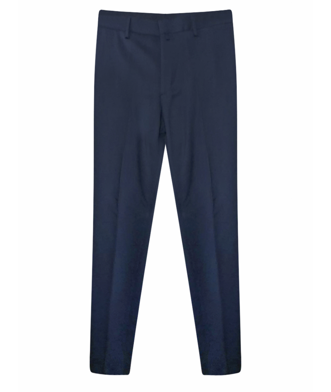 FENDI Темно-синие шерстяные классические брюки, фото 1