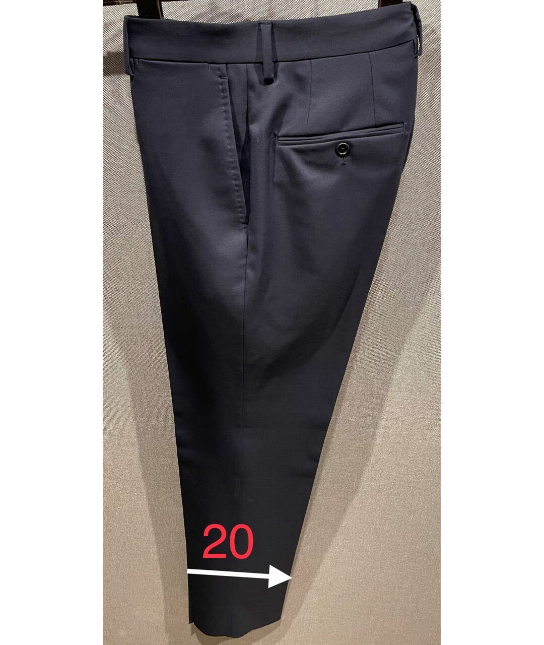FENDI Темно-синие шерстяные классические брюки, фото 8