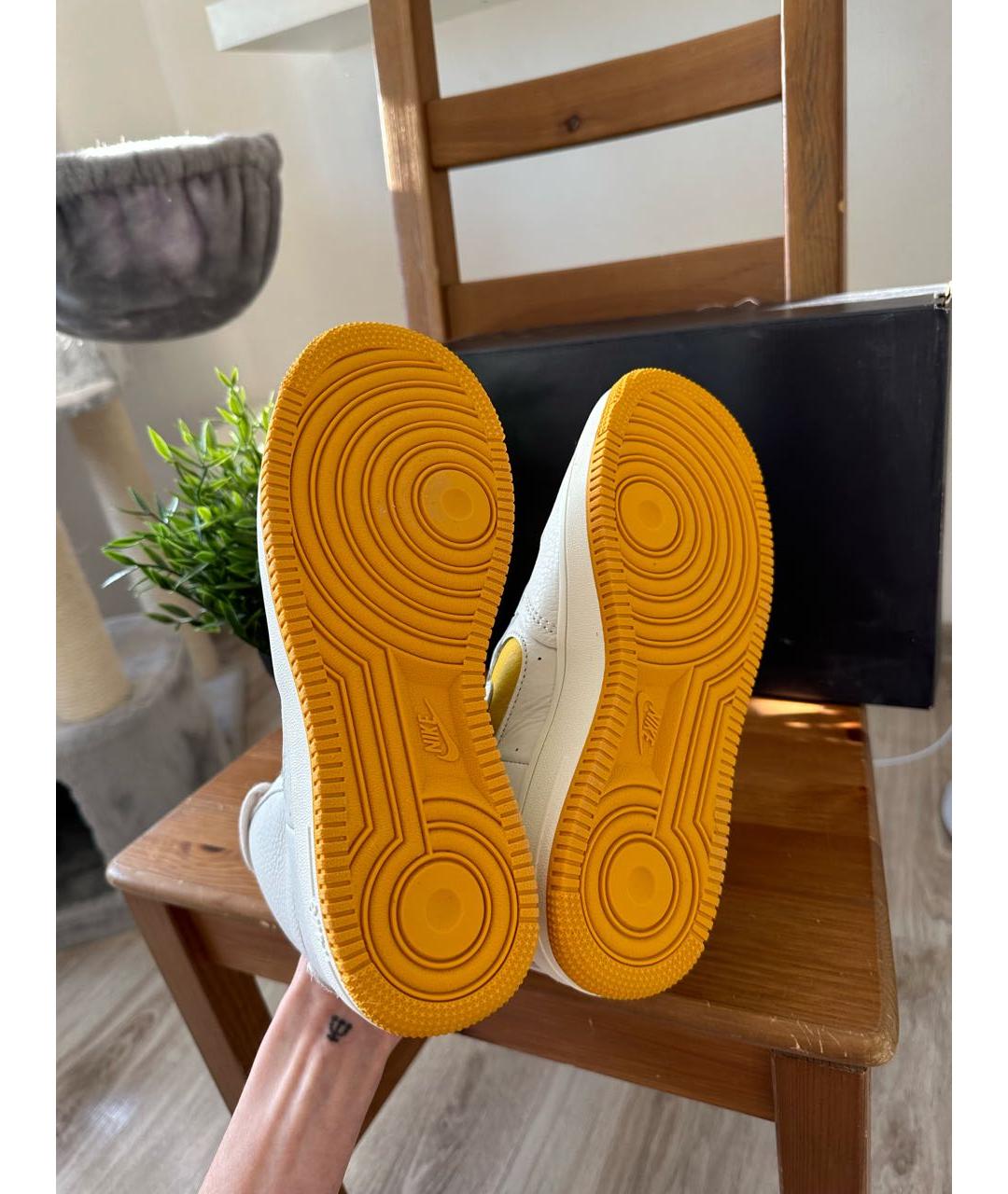 NIKE Белые кожаные кроссовки, фото 8