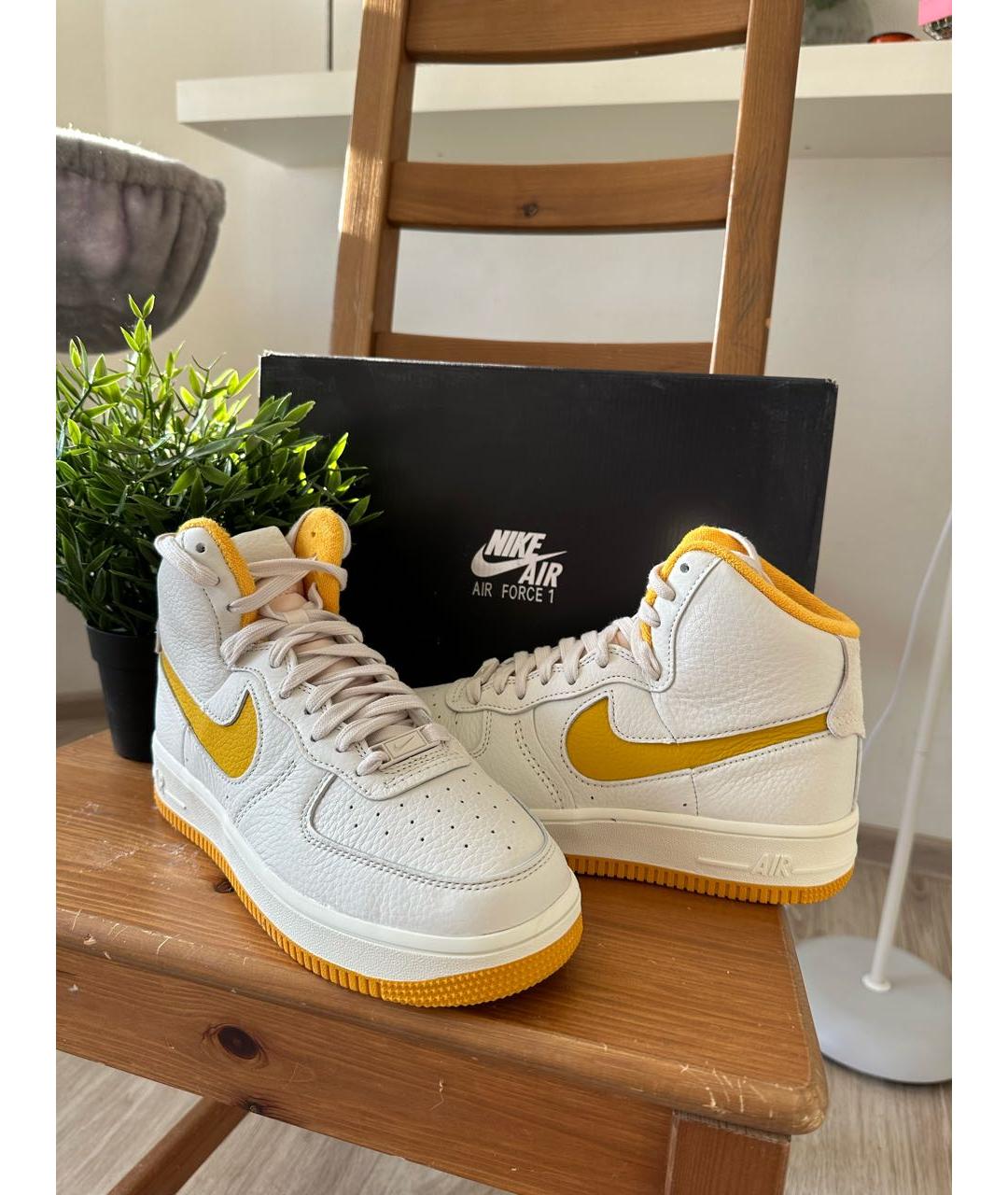 NIKE Белые кожаные кроссовки, фото 3