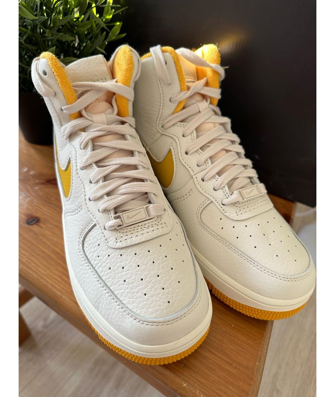 NIKE Белые кожаные кроссовки, фото 7