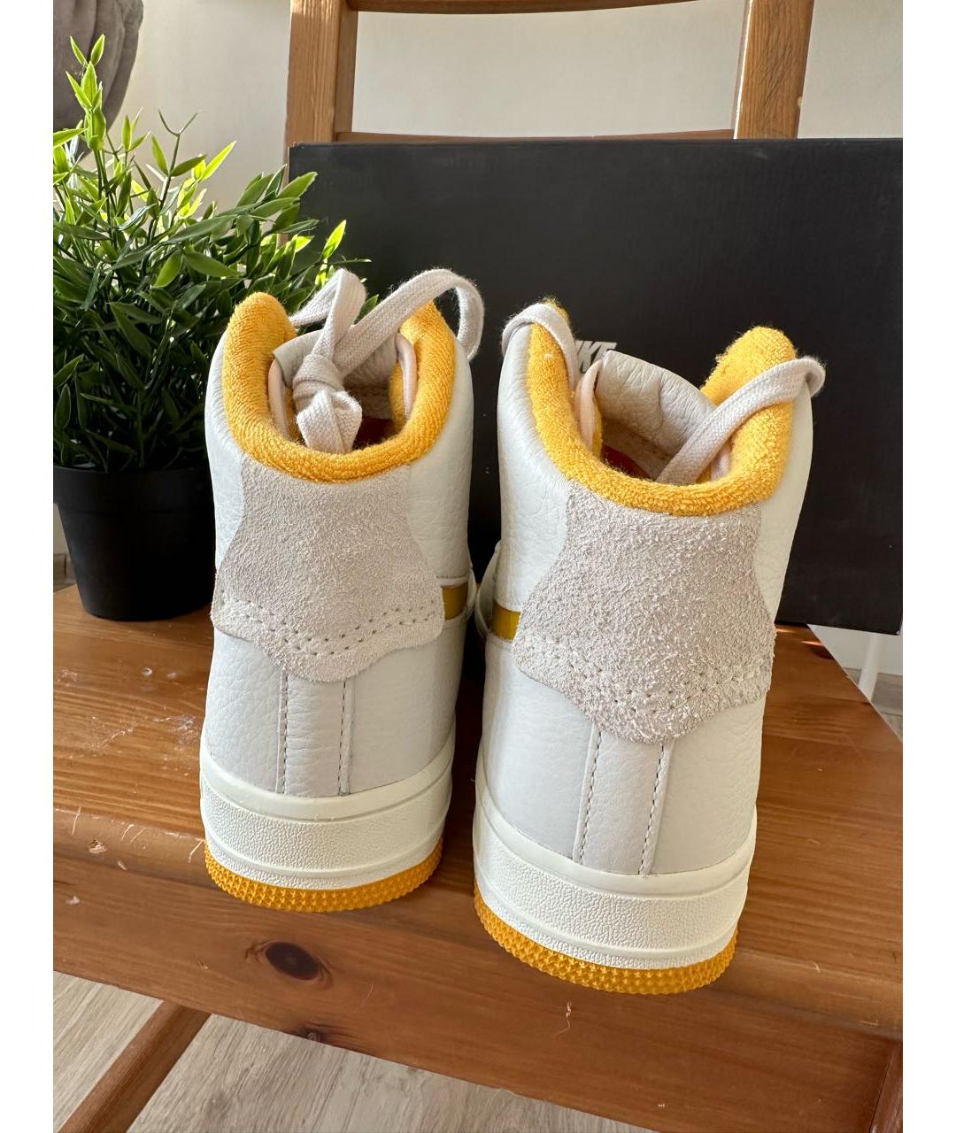 NIKE Белые кожаные кроссовки, фото 4