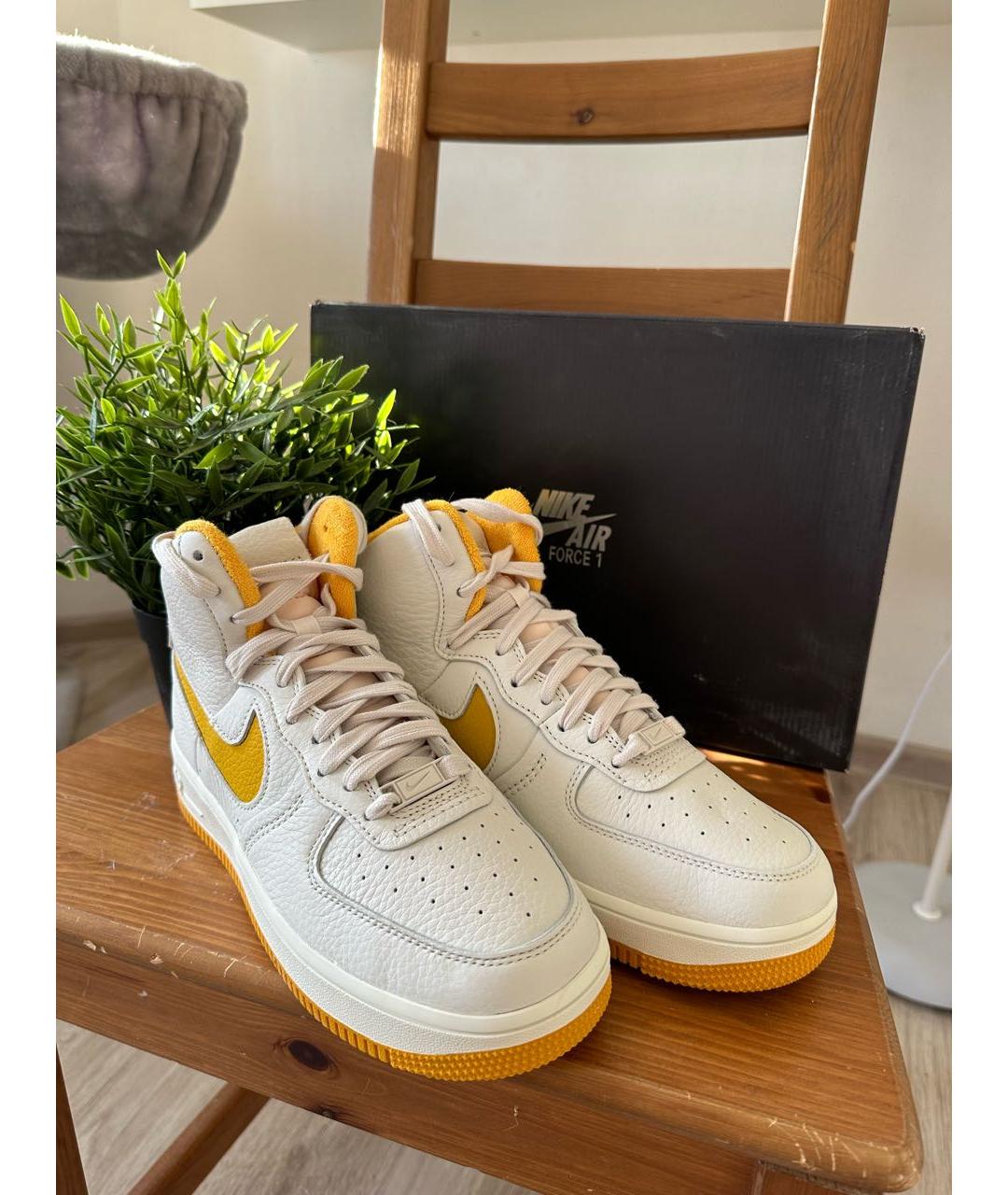 NIKE Белые кожаные кроссовки, фото 2