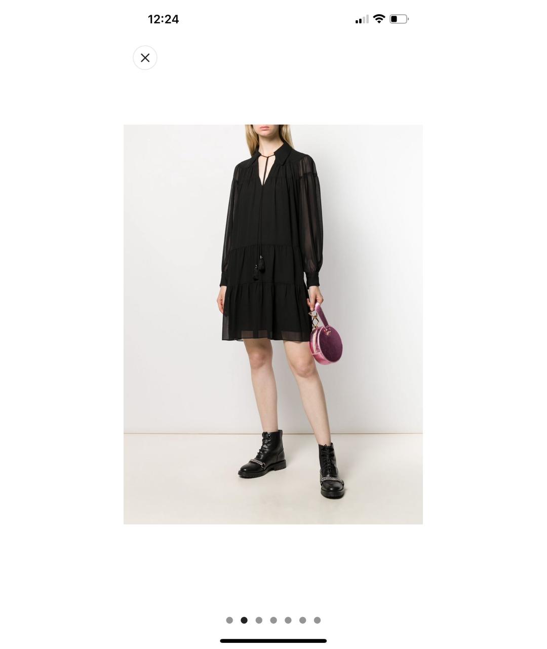 MICHAEL KORS Черное полиэстеровое повседневное платье, фото 7