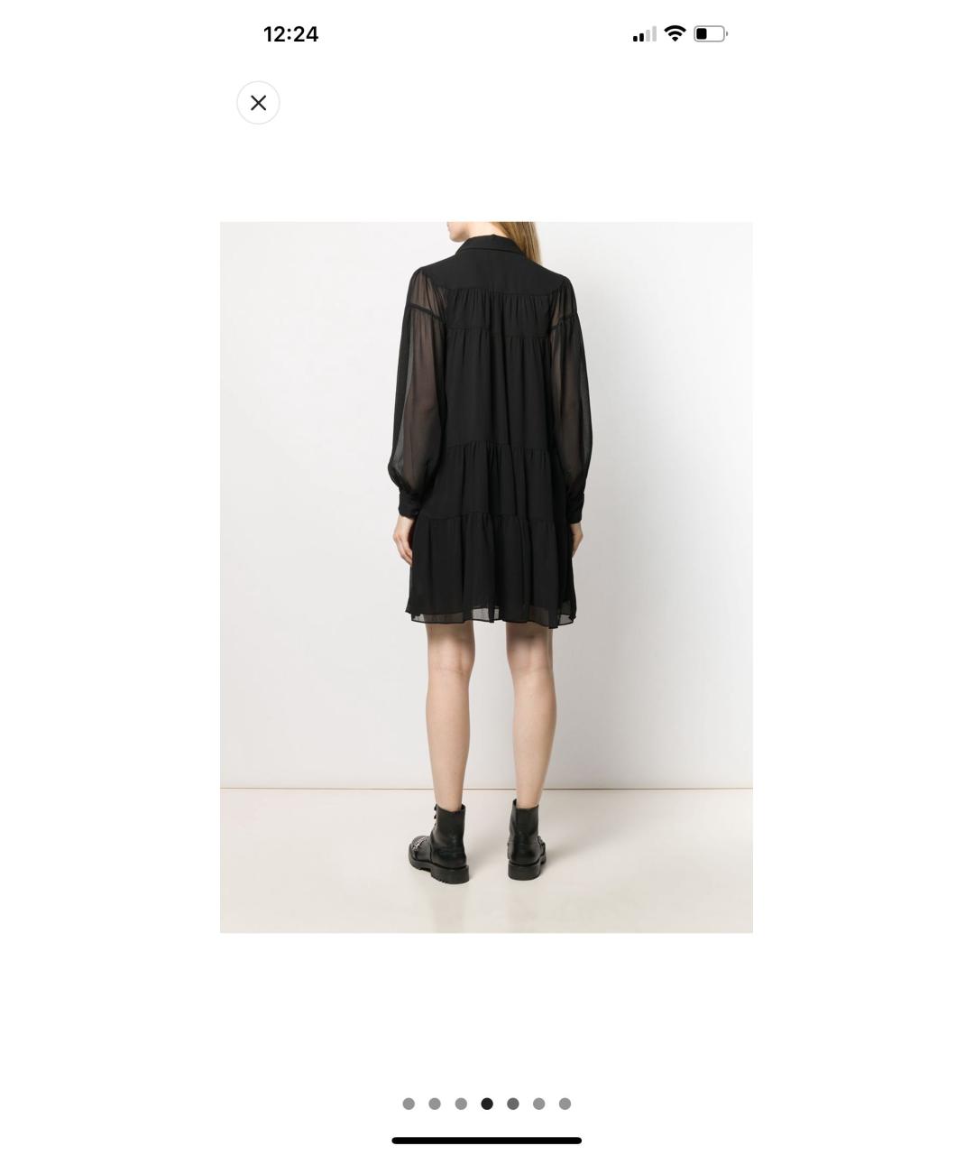 MICHAEL KORS Черное полиэстеровое повседневное платье, фото 8