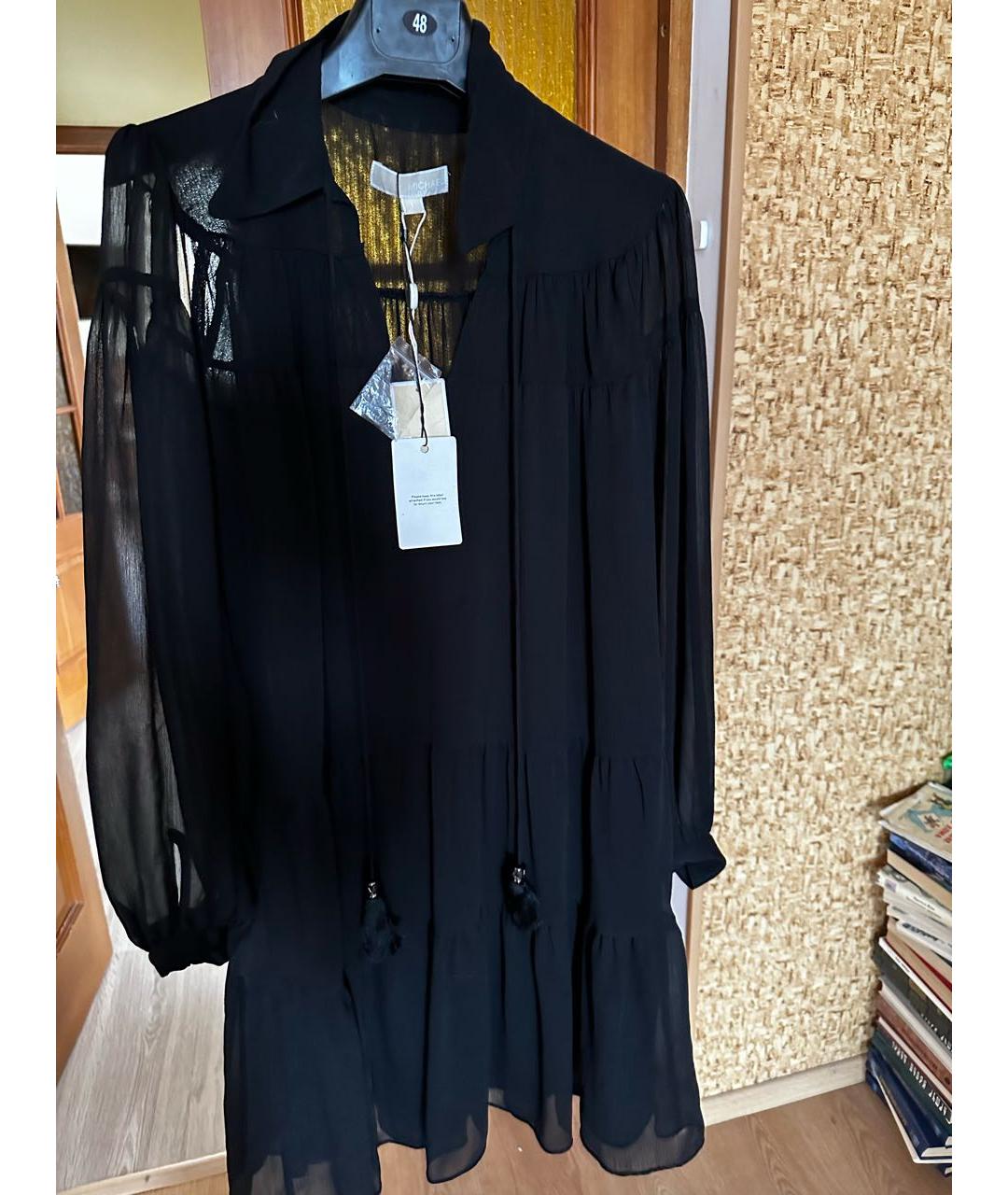 MICHAEL KORS Черное полиэстеровое повседневное платье, фото 3