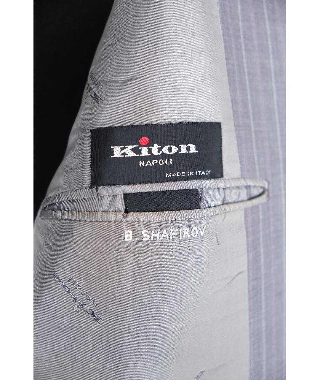 KITON Серый классический костюм, фото 3