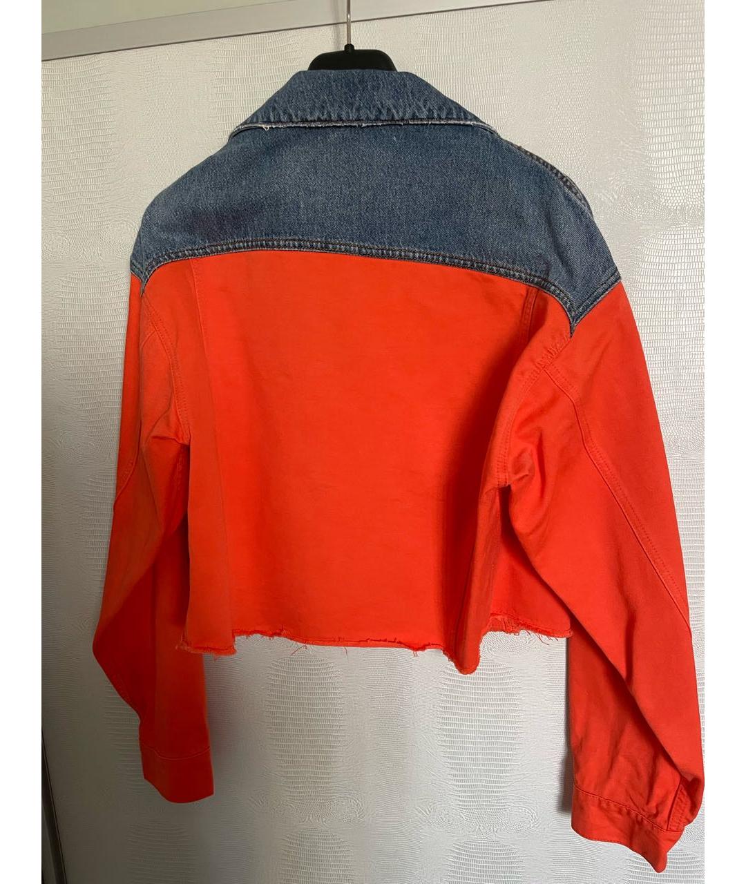 MSGM Оранжевая деним куртка, фото 3