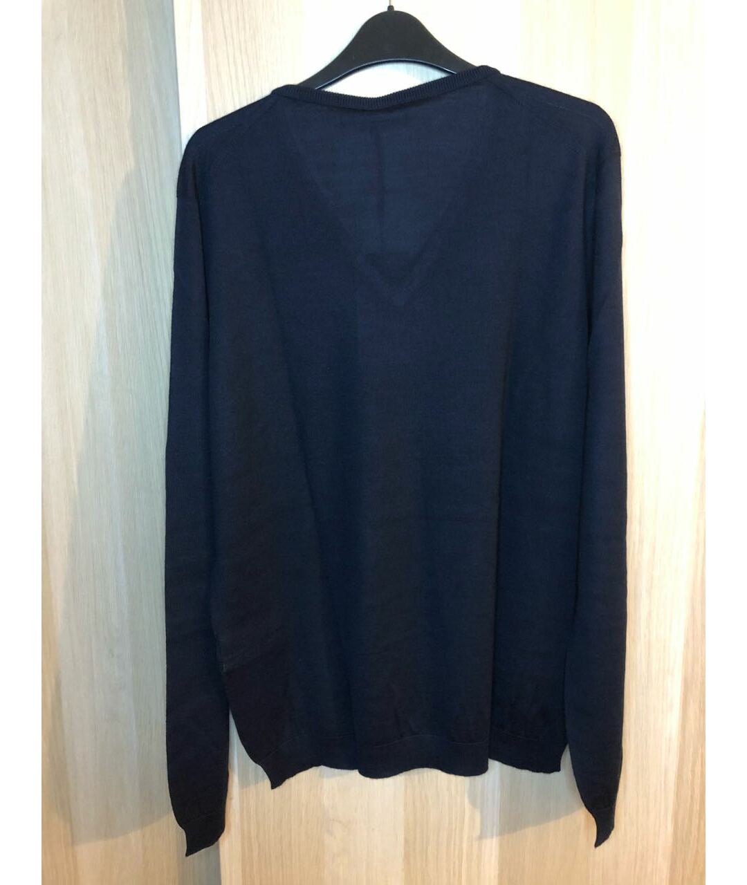 FENDI Темно-синий шерстяной джемпер / свитер, фото 2