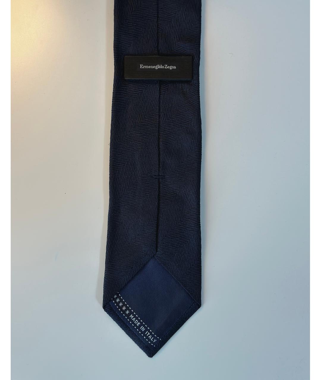 ERMENEGILDO ZEGNA Черный шелковый галстук, фото 2