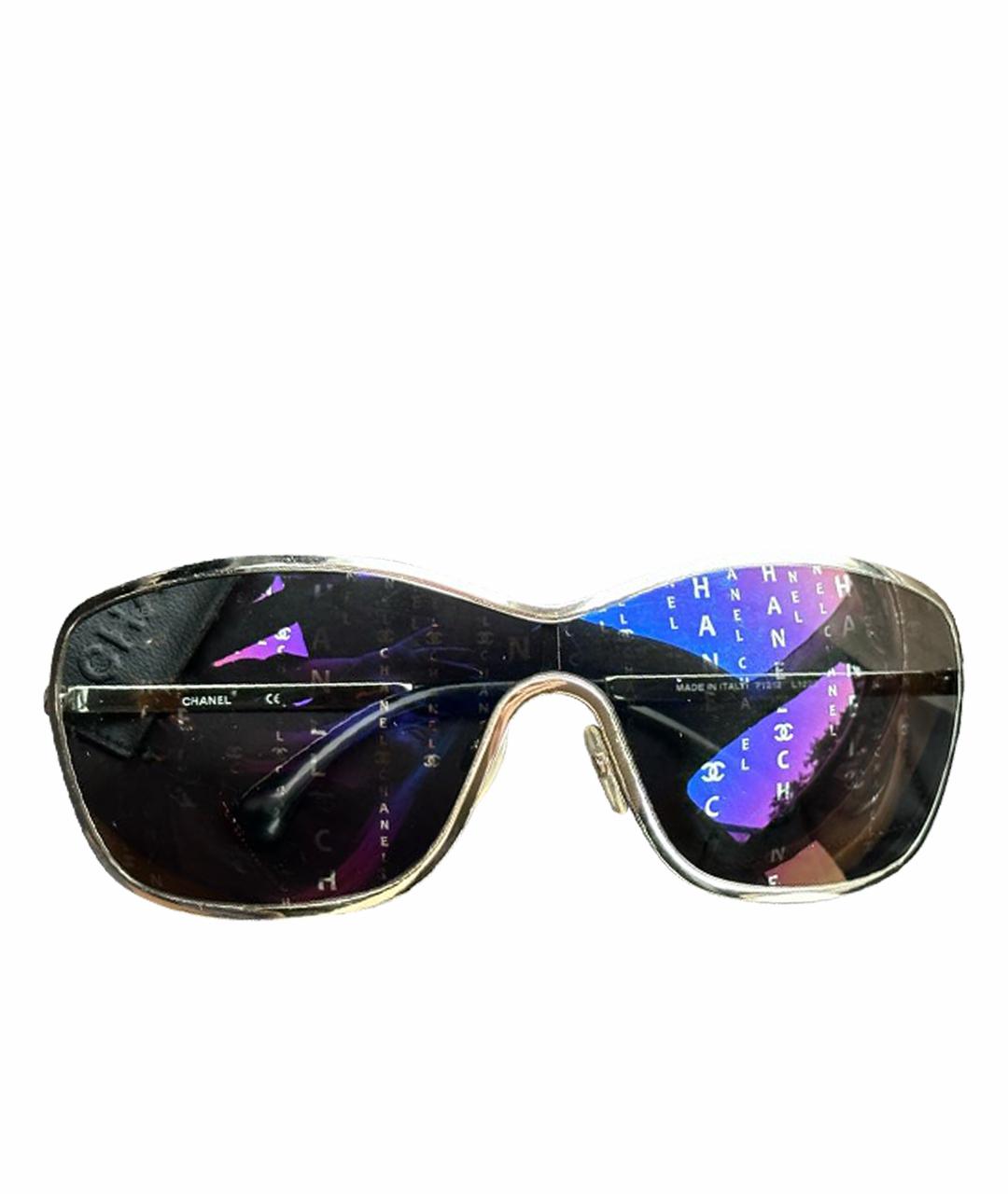 CHANEL PRE-OWNED Синие металлические солнцезащитные очки, фото 1