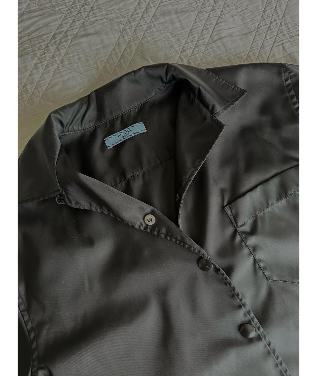 PRADA Черная полиэстеровая рубашка, фото 3