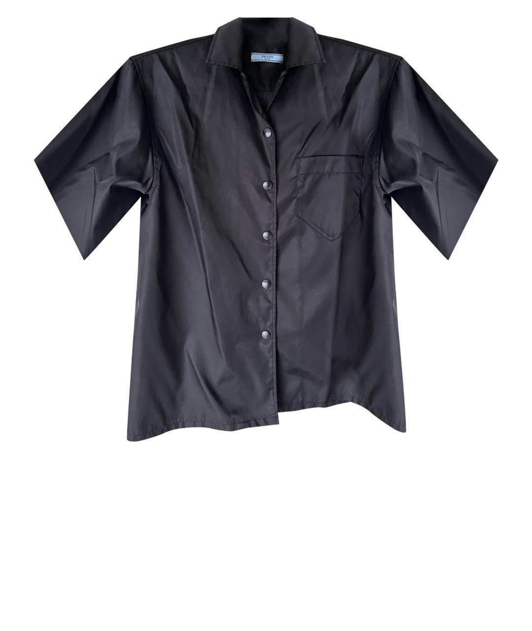 PRADA Черная полиэстеровая рубашка, фото 1
