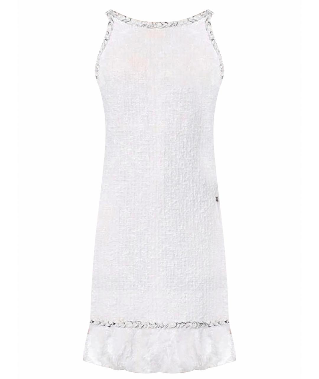 CHANEL PRE-OWNED Белое хлопковое коктейльное платье, фото 1