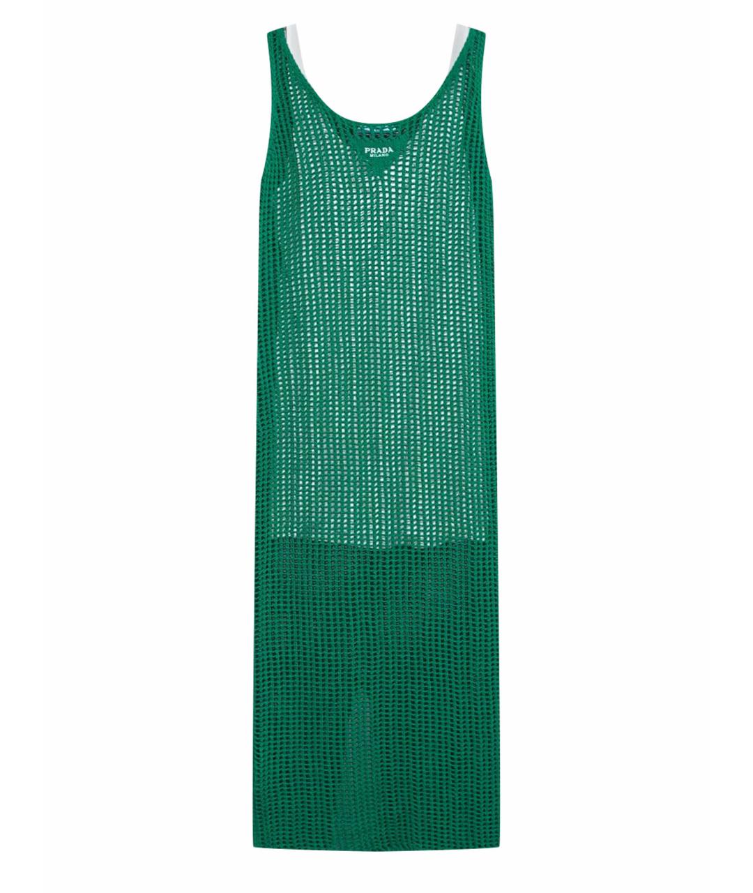 PRADA Зеленые повседневное платье, фото 1