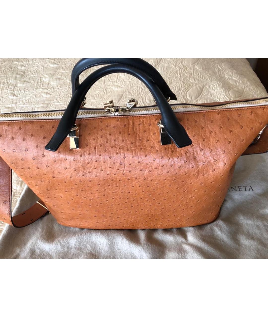 CHLOE Оранжевая сумка тоут из экзотической кожи, фото 3