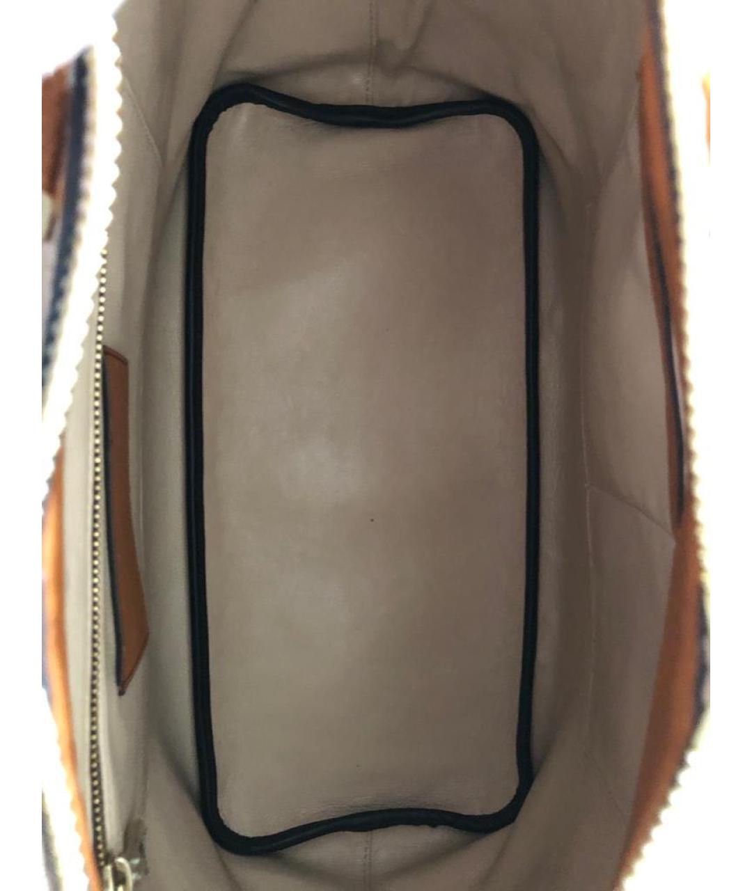 CHLOE Оранжевая сумка тоут из экзотической кожи, фото 5