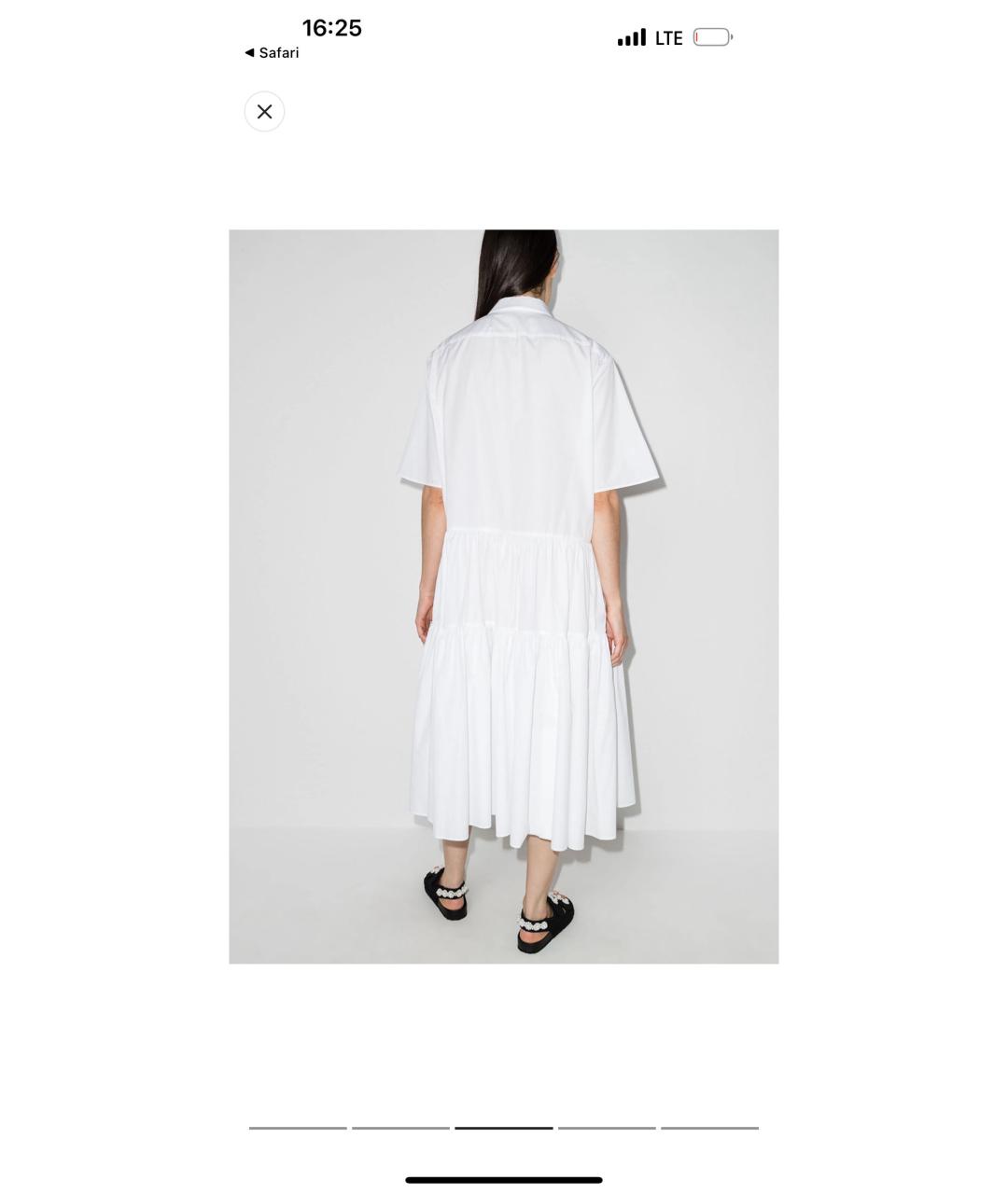 CECILIE BAHNSEN Белое хлопковое повседневное платье, фото 6