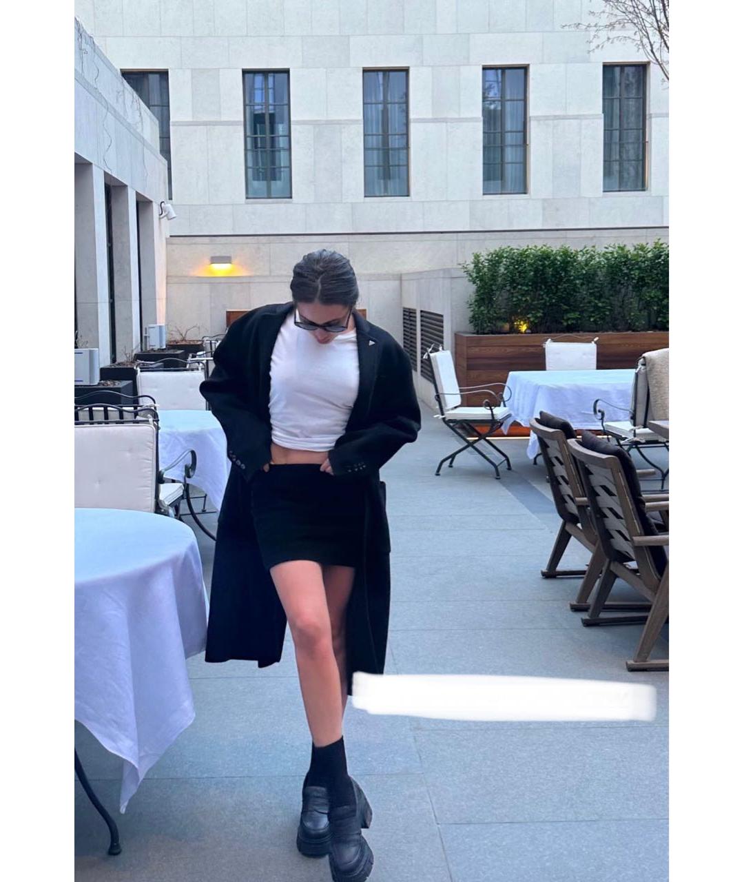 PRADA Черное шерстяное пальто, фото 6