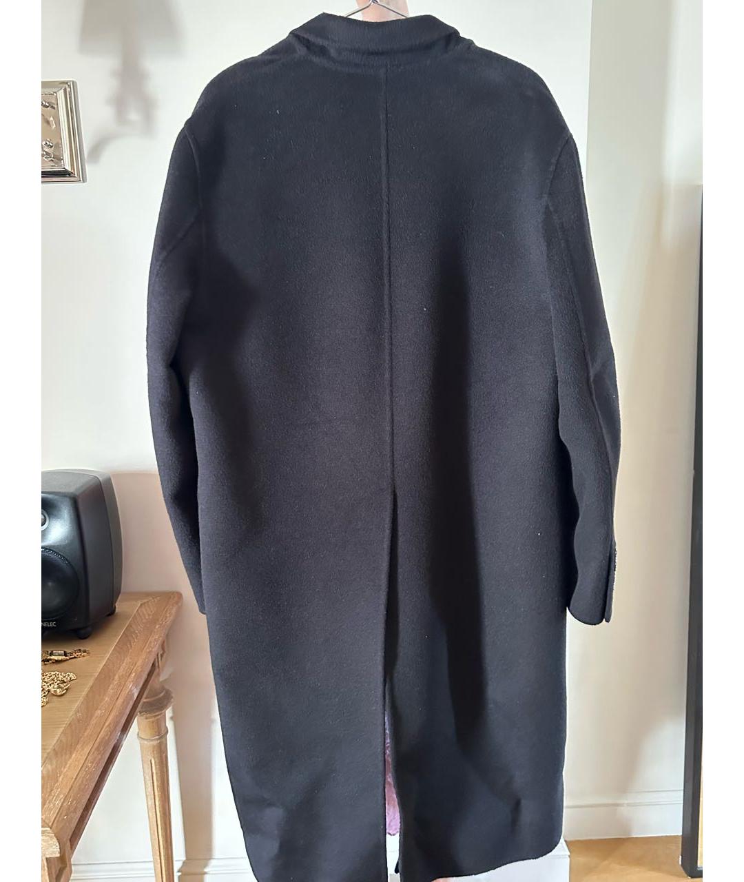 PRADA Черное шерстяное пальто, фото 2