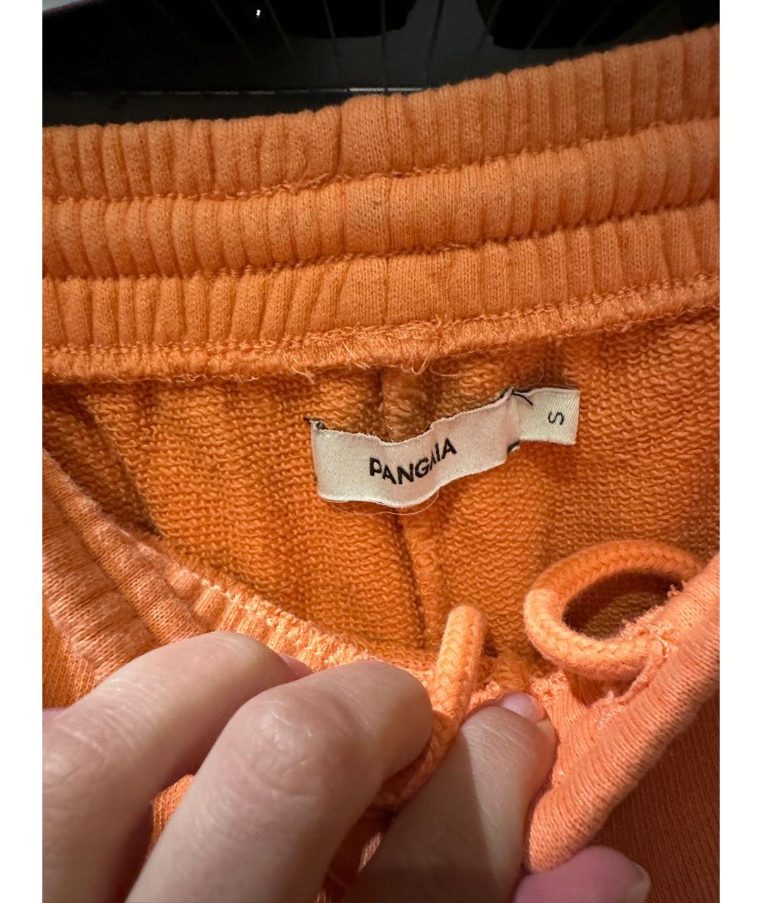 THE PANGAIA Оранжевое хлопковые спортивные брюки и шорты, фото 2
