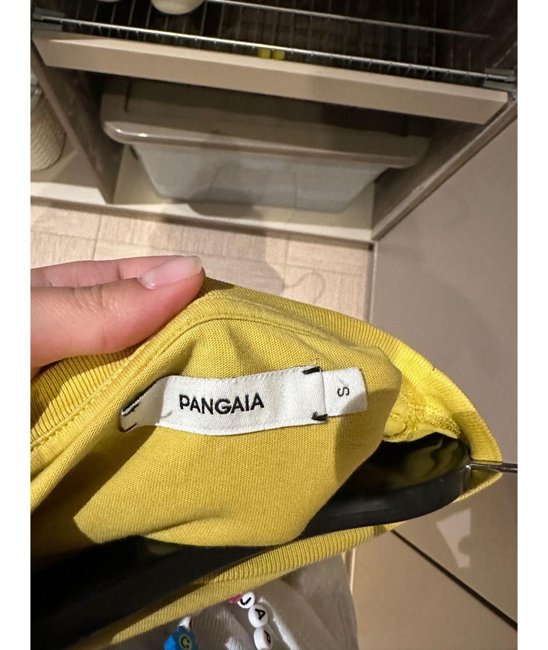 THE PANGAIA Желтая хлопковая футболка, фото 3