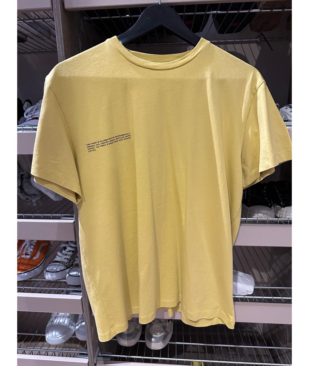 THE PANGAIA Желтая хлопковая футболка, фото 4
