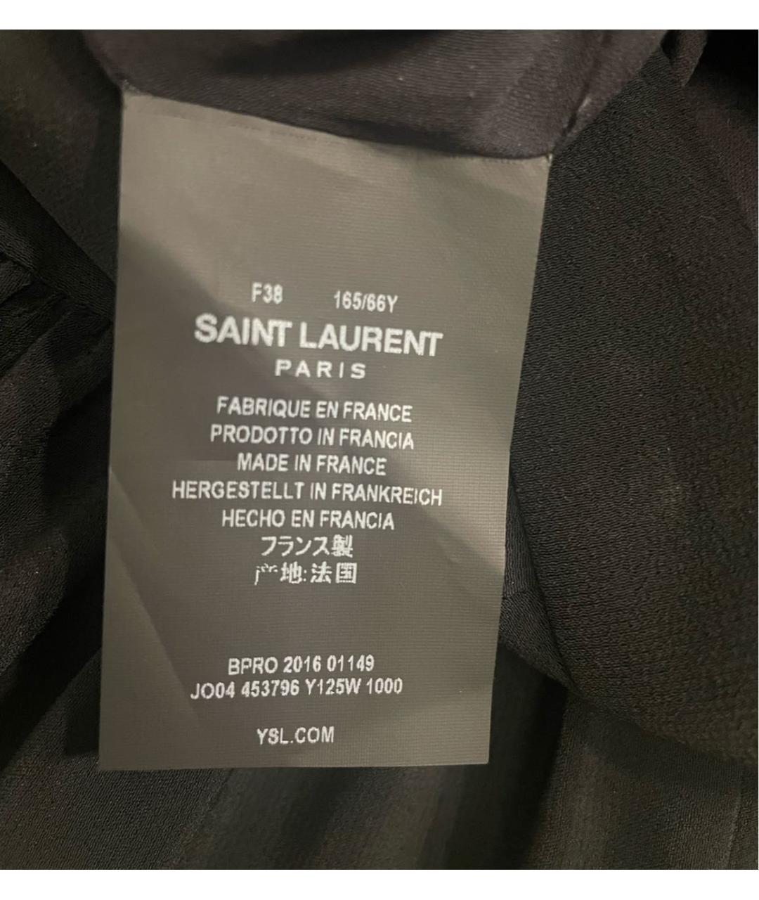 SAINT LAURENT Черная ацетатная юбка миди, фото 8