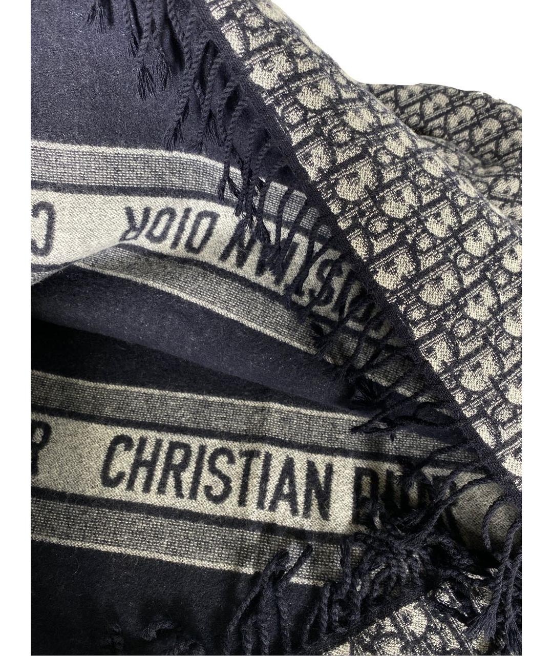 CHRISTIAN DIOR PRE-OWNED Серый кашемировый шарф, фото 3