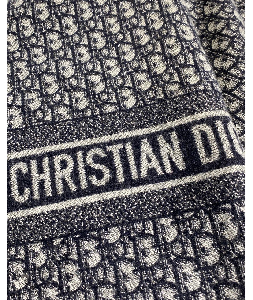 CHRISTIAN DIOR PRE-OWNED Серый кашемировый шарф, фото 4