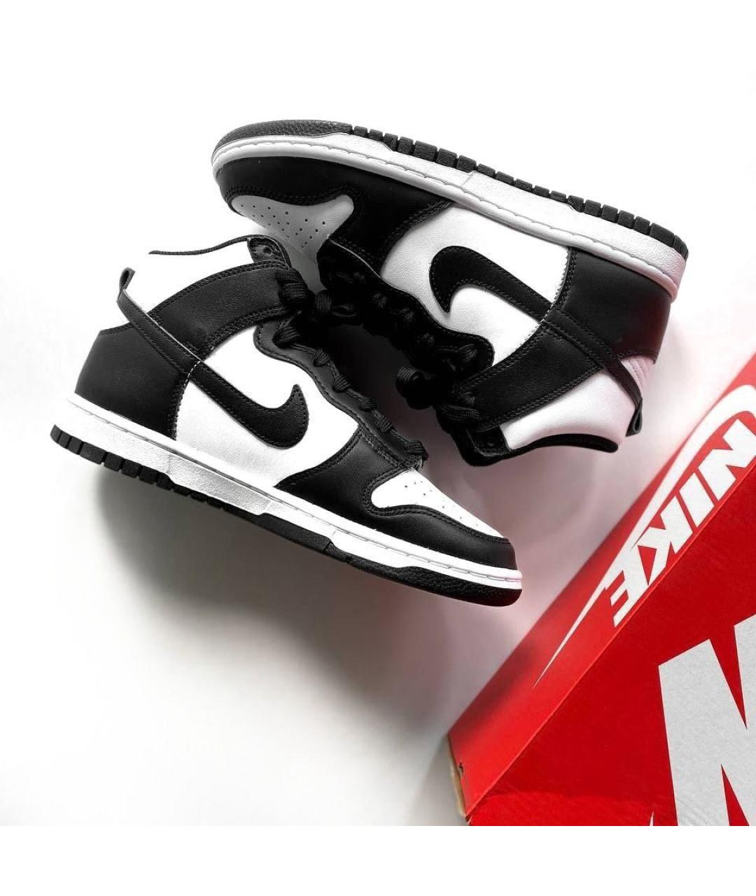 NIKE Черные кожаные кроссовки, фото 4