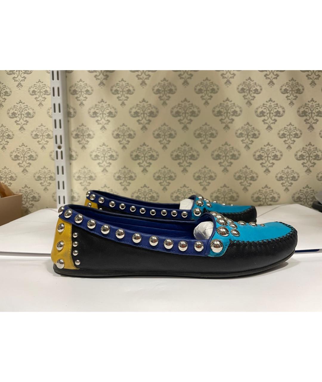 PRADA Мульти кожаные мокасины, фото 4