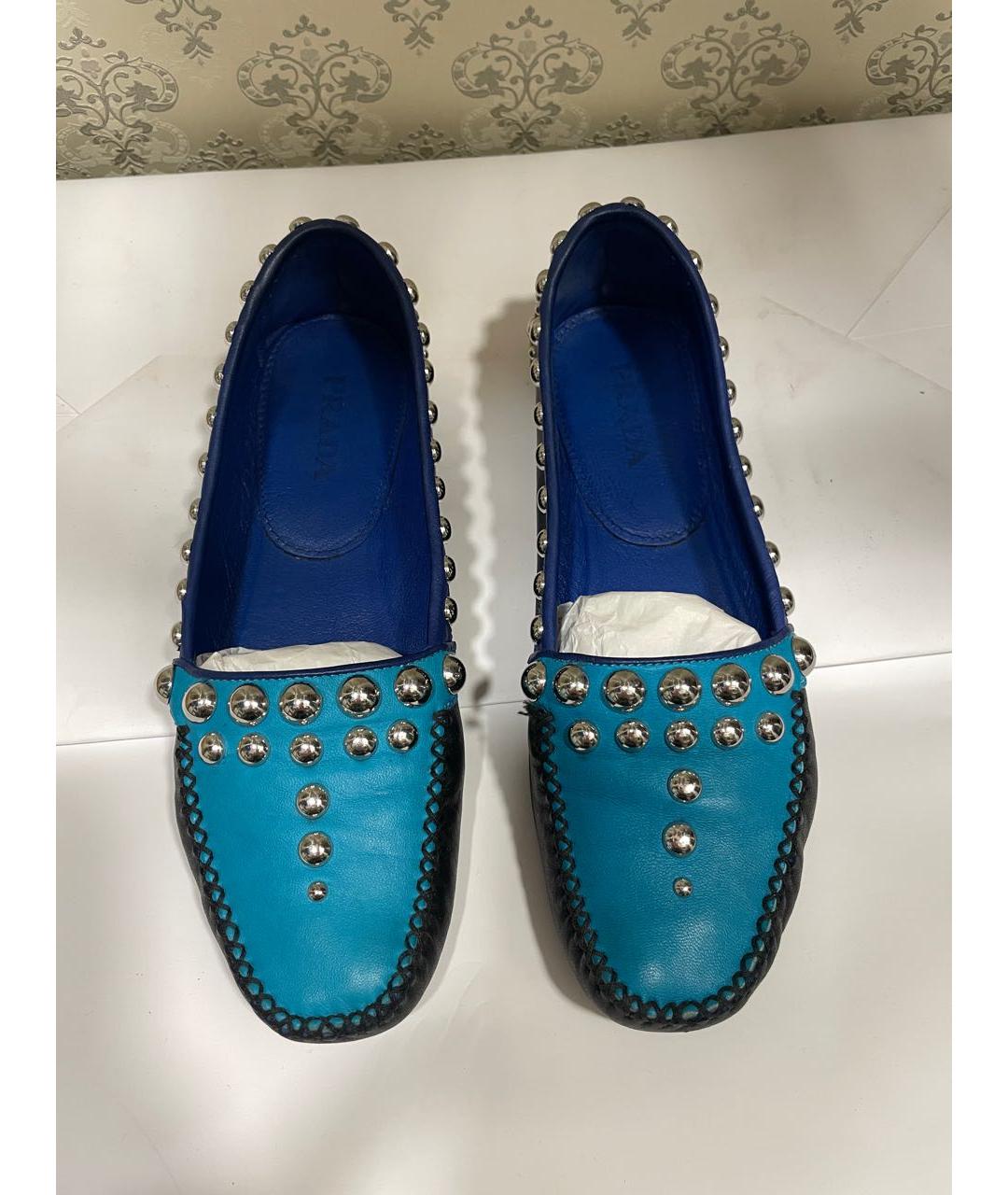 PRADA Мульти кожаные мокасины, фото 2