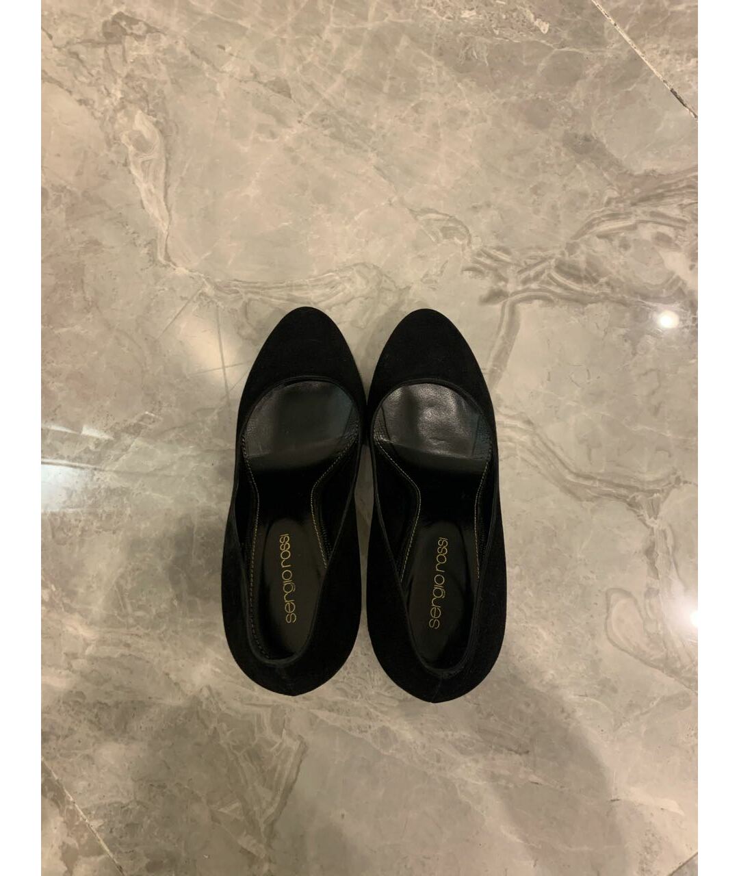 SERGIO ROSSI Черные замшевые туфли, фото 3